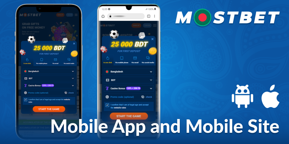 Registration in the Mostbet BD application