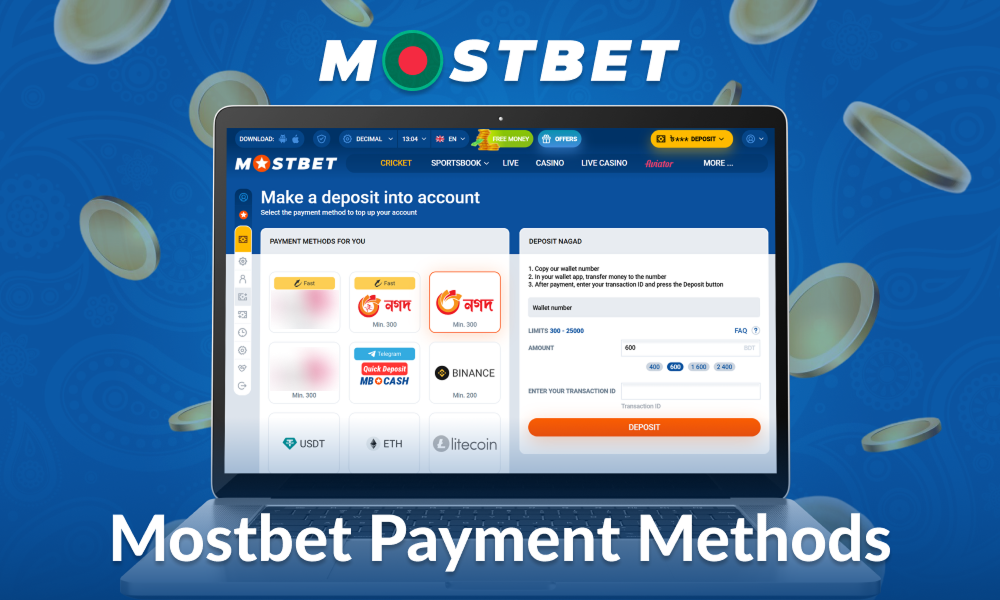 Transactions for Bangladeshi Mostbet players